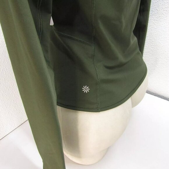NEW ATHLETA Womens Interval Workout Jacket Hooded Aspen Green Size XS - Picture 9 of 12